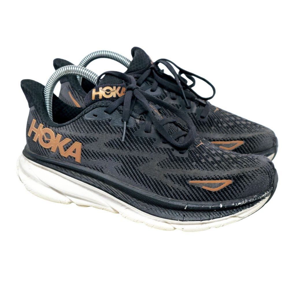 Hoka One One Clifton 9 Women's Running Shoes Sneakers Black Size 7.5 Athletic
